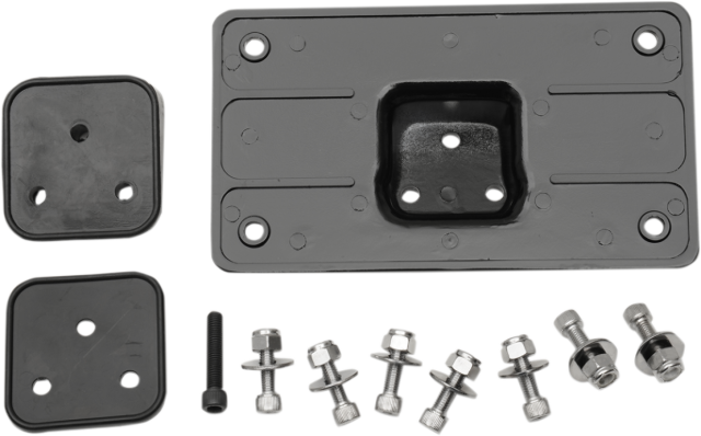 Drag Specialties Black Laydown License Plate Mount Kit fits 1955-2016 Harley