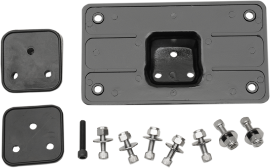 Drag Specialties Black Laydown License Plate Mount Kit fits 1955-2016 Harley