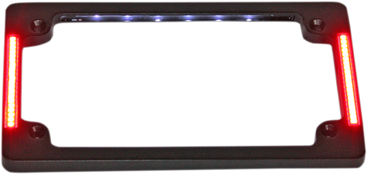 Custom Dynamics Tri Horizontal Plate Frame Flush Mount LEDS Illumination Harley