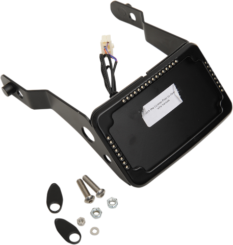 Cycle Visions Black Slick Signals License Plate Mount Kit for 13-15 Dyna FXDB