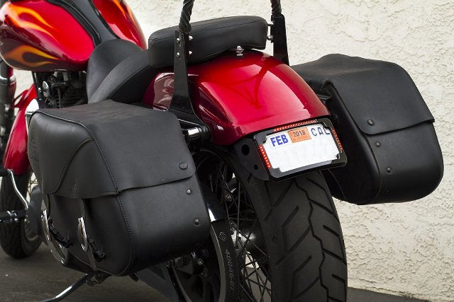 Cycle Visions Black Slick Signals License Plate Mount Kit for 13-15 Dyna FXDB