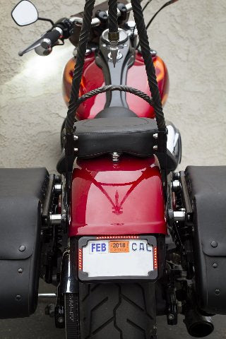 Cycle Visions Black Slick Signals License Plate Mount Kit for 13-15 Dyna FXDB