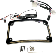 Custom Dynamics Black LED License Plate Frame for 1996-2013 Harley Davidson