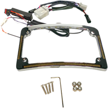 Custom Dynamics Chrome LED License Plate Frame 1996-2013 Harley Davidson Models
