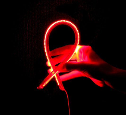 Custom Dynamics Truflex 14" Red LED Motorcycle Accent Light Strip fits Harley