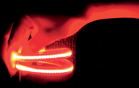 Customr Dynamics Truflex 14.60" Red LED Motorcycle Accent Light Strip for Harley