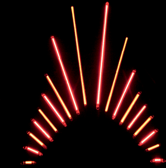 Customr Dynamics Truflex 14.60" Red LED Motorcycle Accent Light Strip for Harley