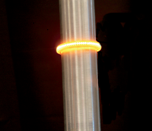 Custom Dynamics Truwrapz 43mm Smoked Amber LED Fork Light Kit Harley Suzuki