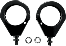 Drag Specialties Pair Black 39mm Front Fork Turn Signal Clamps Harley Davidson