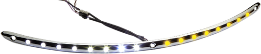 Cycle Visions Chrome LED Windshield Fairing Trim fits 1996-2013 Harley Touring