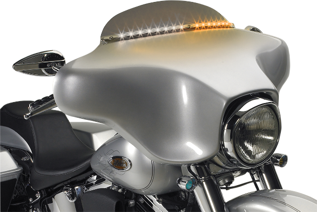 Cycle Visions Chrome LED Windshield Fairing Trim fits 1996-2013 Harley Touring