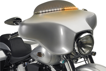 Cycle Visions Chrome LED Windshield Fairing Trim fits 1996-2013 Harley Touring