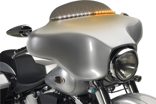 Cycle Visions Chrome LED Windshield Fairing Trim fits 1996-2013 Harley Touring