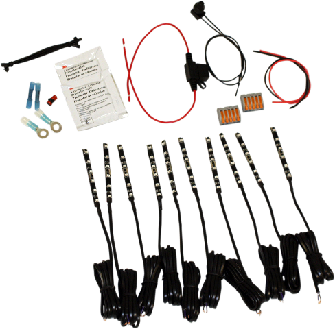 Custom Dynamics Magicflex Red LED Motorcycle Accent Light Kit Honda Suzuki