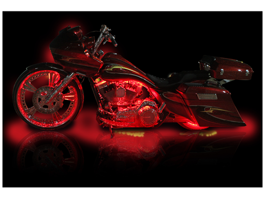 Custom Dynamics Magicflex 2 Red LED Accent Lighting 12" Strips Harley Davidson