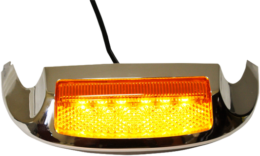 Custom Dynamics Amber Smoked LED Front Fender Tip Light for 14-22 Harley Touring