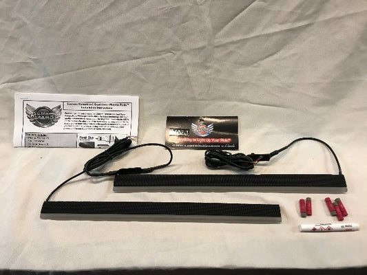 Custom Dynamics Dual Color 14" Plasma Rods for Harley Touring Saddlebags