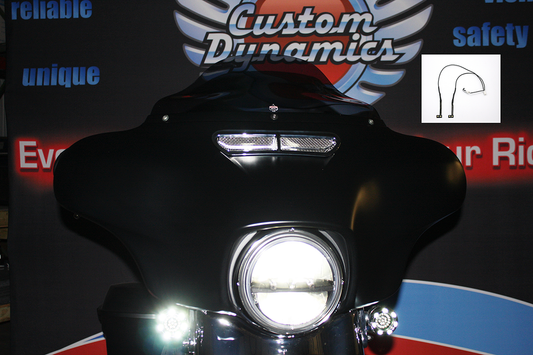 Custom Dynamics White LED Front Fairing Vent Light Kit 2014-2024 Harley Touring