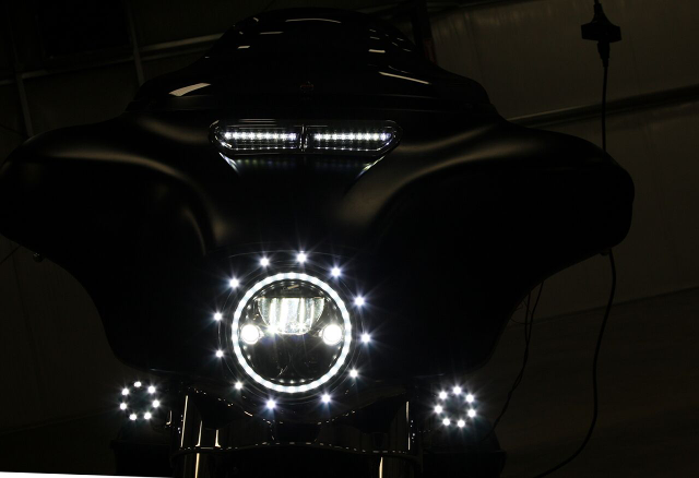 Custom Dynamics White LED Front Fairing Vent Light Kit 2014-2024 Harley Touring