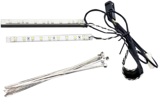 Custom Dynamics White LED Front Fairing Vent Light Kit 2014-2024 Harley Touring