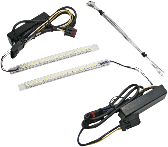 Custom Dynamics Amber White LED Front Fairing Vent Trim Kit 14-23 Harley Touring