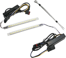 Custom Dynamics Amber White LED Front Fairing Vent Trim Kit 14-23 Harley Touring