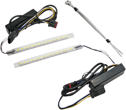 Custom Dynamics Amber White LED Front Fairing Vent Trim Kit 14-23 Harley Touring