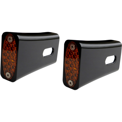 Pro One Black Red LED Rear Strut Marker Lights for 2000-2017 Harley Dyna Touring