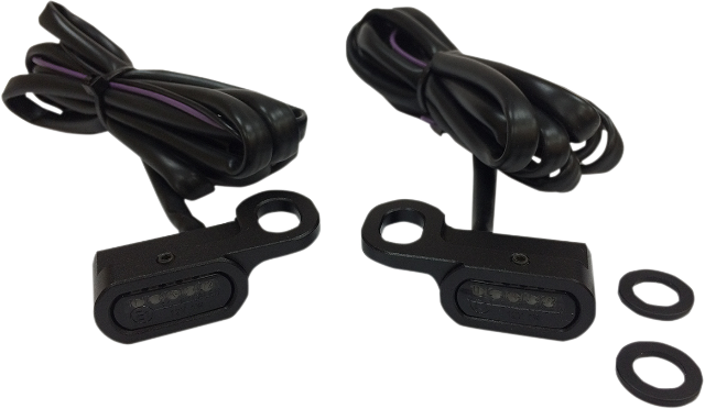 Drag Specialties Black LED Handlebar Marker Lights for 09-17 Harley Touring FLHX