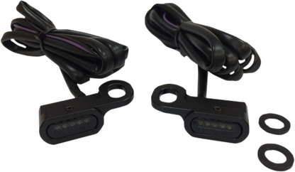 Drag Specialties Black LED Handlebar Marker Lights for 09-17 Harley Touring FLHX