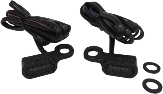 Drag Specialties Black LED Handlebar Marker Lights for 09-17 Harley Touring FLHX