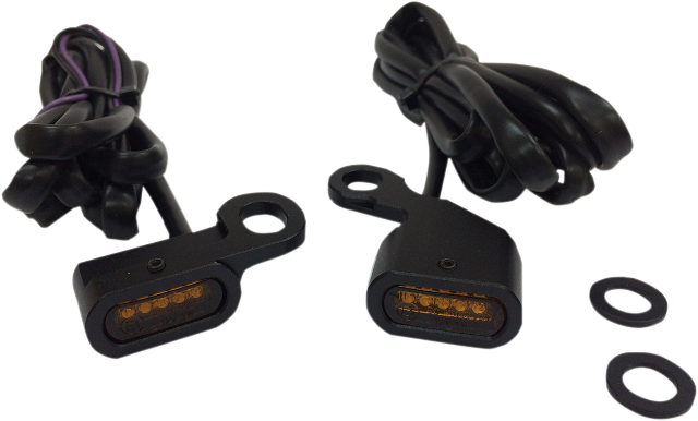Drag Specialties LED Handlebar Marker Lights fits 96-17 Harley Dyna Softail