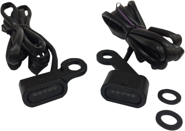 Drag Specialties Black LED Handlebar Marker Lights for 2004-21 Harley Sportster