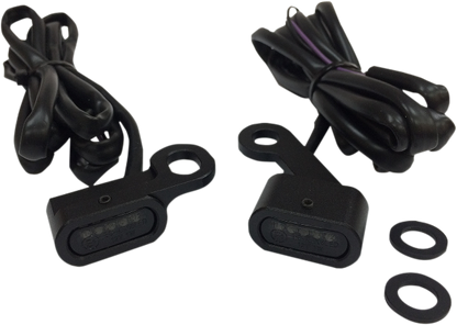 Drag Specialties Black LED Handlebar Marker Lights for 2004-21 Harley Sportster