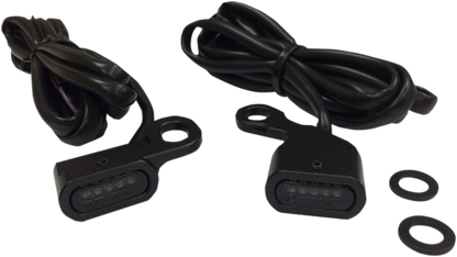 Drag Specialties Black LED Handlebar Marker Lights for 2009-2023 Harley Touring