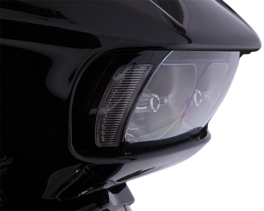 Ciro Black Fang Headlight Bezels fits 2015-2019 Harley Road Glide FLTRX FLTRU