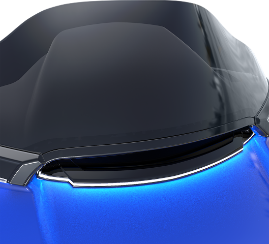 Ciro Black Lighted Fairing Vent Trim for 2015-2024 Harley Road Glide FLTRU FLTRX