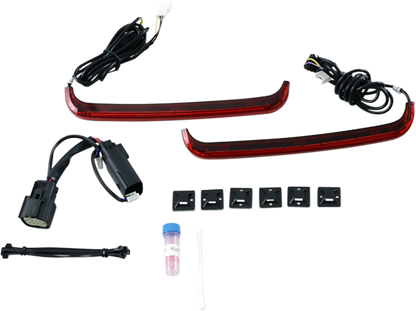 Custom Dynamics Red LED Rear Saddlebag Lid Lights 2009-2013 Harley Touring CVO