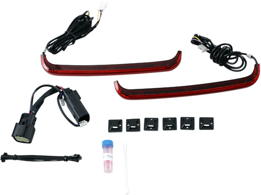 Custom Dynamics Red LED Rear Saddlebag Lid Lights 2009-2013 Harley Touring CVO