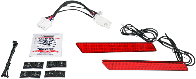 Custom Dynamics Red Saddlebag LED Latch Lights fits 2014-2024 Harley Touring