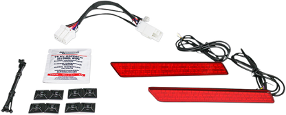 Custom Dynamics Red Saddlebag LED Latch Lights fits 2014-2024 Harley Touring