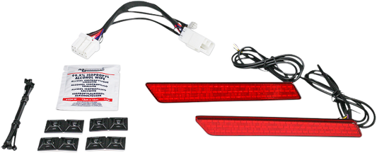 Custom Dynamics Red Saddlebag LED Latch Lights fits 2014-2024 Harley Touring