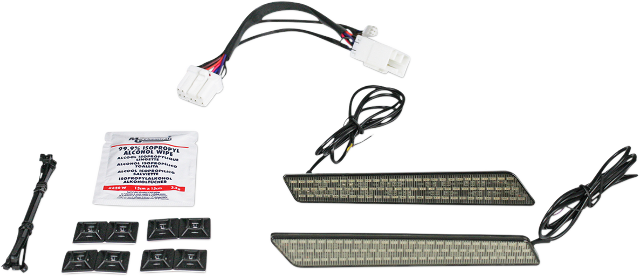 Custom Dynamics Smoked Lens Saddlebag LED Latch Lights 1997-2013 Harley Touring
