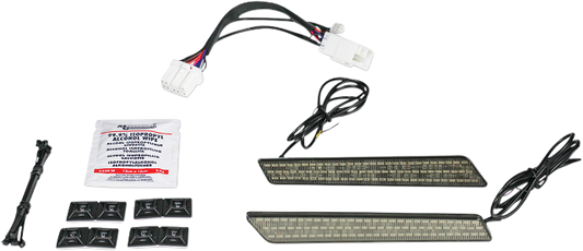 Custom Dynamics Smoked Lens Saddlebag LED Latch Lights 1997-2013 Harley Touring