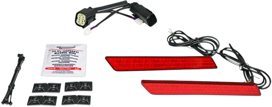 Custom Dynamics Red LED Saddlebag Latch Lights 2009-2013 Harley CVO Touring