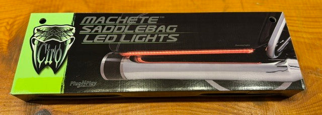 Ciro Machete LED Rear Lower Saddlebag Lights 2015-24 Harley Touring FLHXS FLHRXS