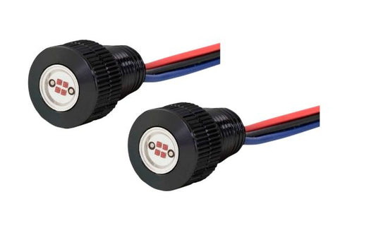 Paul Yaffe Pair Black Amber LED Flush Mount Lighting Bolt Light for Harley