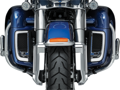 Kuryakyn 5063 Chrome Lower Fairing LED Turn Signal Lights 14-20 Harley Touring