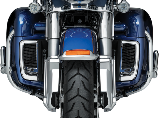 Kuryakyn 5063 Chrome Lower Fairing LED Turn Signal Lights 14-20 Harley Touring