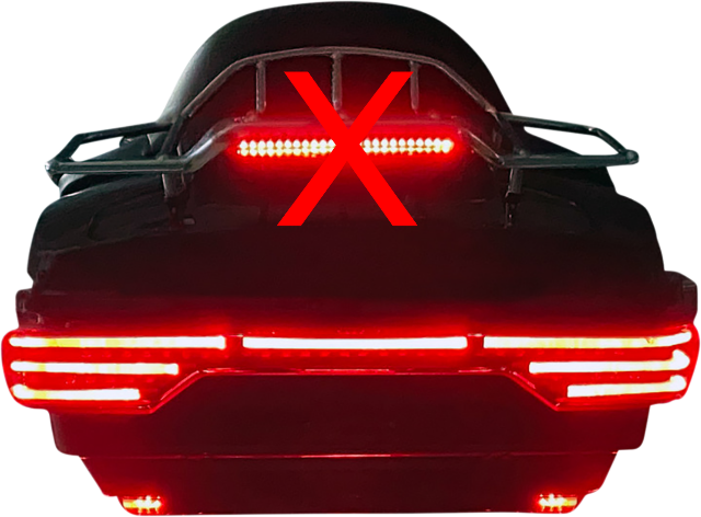 Custom Dynamics ProBEAM Red LED Tour Pak Light Bar 2014-2024 Harley Touring CVO